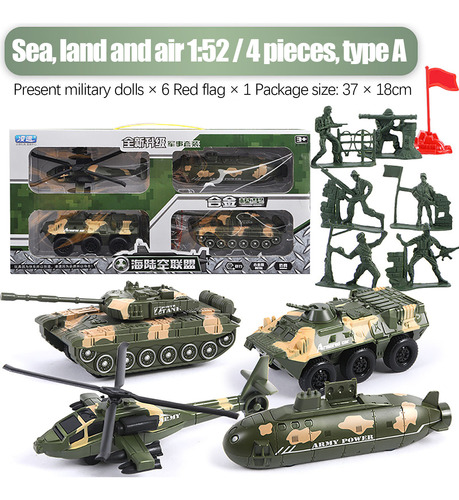 Juguete Kids Puzzle Toys Para Vehículo Militar Fundido A Pre