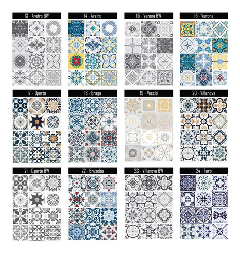 Vinilo Azulejo Mosaico Adhesivo 15x15 Cocina X 12u Laminado Color Seleccionar Diseño