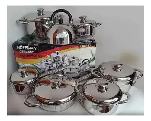 Ollas En Acero Quirurgico Inoxidable 13 Pz Hoffman