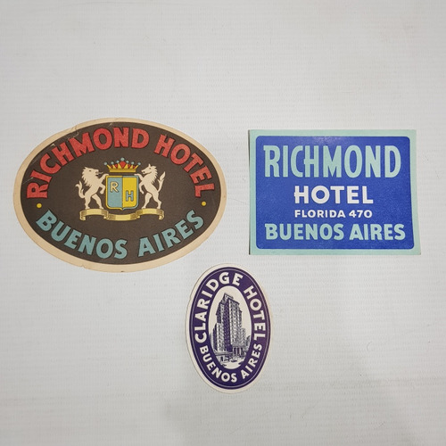 Antiguas Etiquetas Hotel Bs As 1930 Richmond Mag 60741