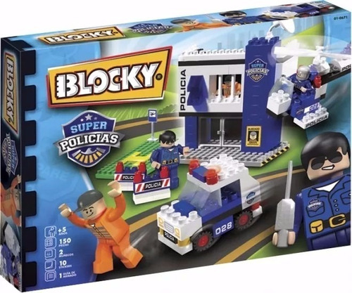 Blocky Super Policias 150 Ladrillos Bloques Delmy