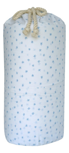 Set De Edredón Colecho Zuri 50x80 Color Blanco - Azul Diseño De La Tela Liso