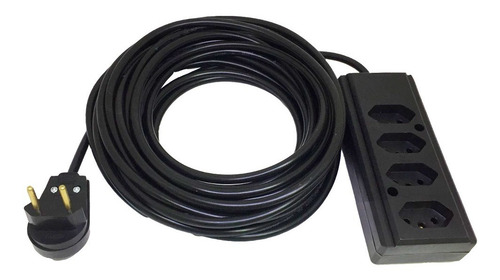 Extensão Elétrica 10/20a 08 Metros 4 Tomadas Cabo Pp 2x2,5mm