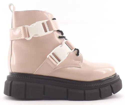Botas Borcegos Nena Ni a Doble Hebilla Cordon More Cshoes