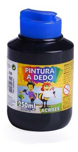 Dactilo Pintura Acrilex 250 Gm Azul - Mosca