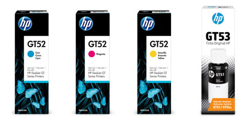 Combo De Cartuchos Hp Gt52 Y Hp Gt53 De Tinta Negro + Color