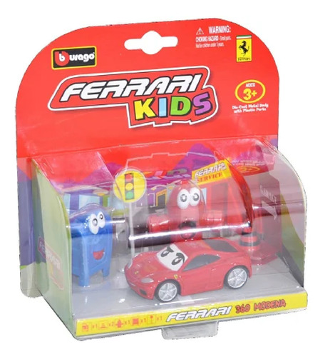  Ferrari 360 Modena Kids Bburago E; 1:64 Set De Metal