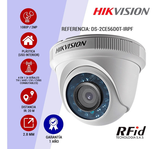 Imagen 3 de 3 de Cámaras De Seguridad Kit Cctv Hikvision Mini Dvr 4ch + 4cam