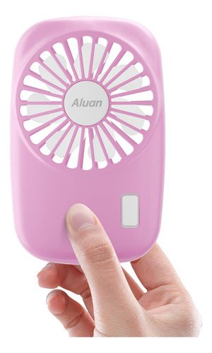 Ventilador Portátil Aluan P10 Usb Recargable Refrigeración N Color Rosa