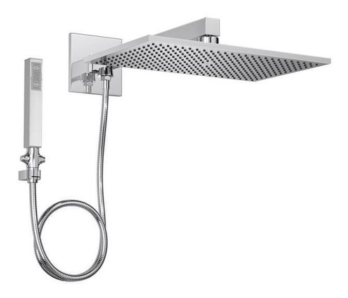 Chuveiro Com Desviador E Ducha Manual Unic 40 Cm Cromado