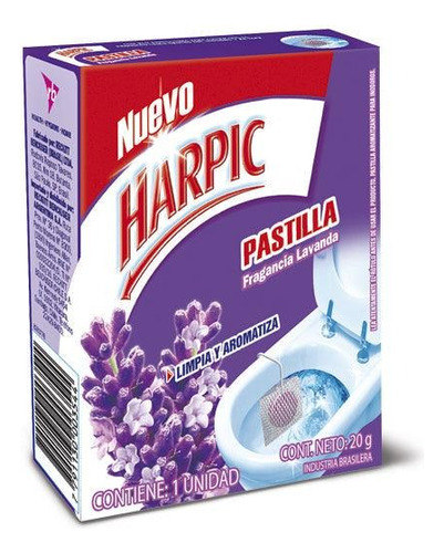 Harpic Pastilla Wc Limpia Y Aromatiza Lavanda 1 Unid