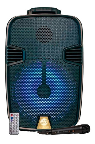 Parlante Serie Dorada Bluetooth Sd-12 2000 P.m.p.o. Color Negro
