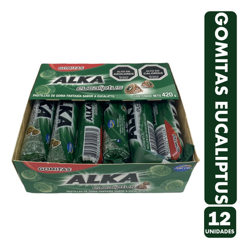 Gomitas Sabor A Eucaliptus De Arcor Pastillas (caja Con 12u)