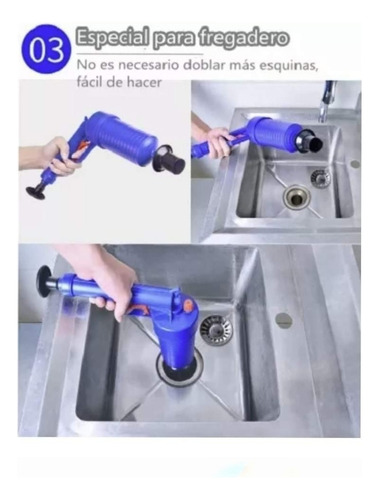 Destapa Caños Pistola De Aire Comprimido