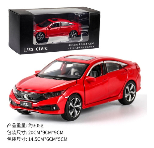 1:32 Honda Civic Type-r Modelo De Coche Colección De Juguete