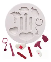 Comprar Molde Silicona Enfermera Doctor Medico Salud Fondant 