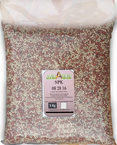 Fertilizante Npk 08 28 16 Pacote 20kg Adubo