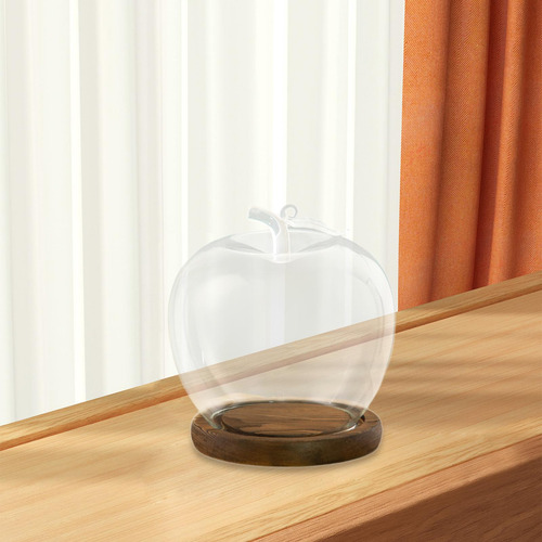 Tarro Con Forma De Cúpula De Vidrio Transparente Con Base De