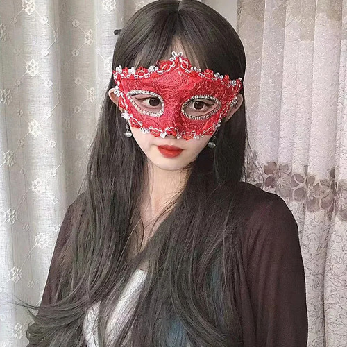 Lace Face Blue - Máscara Sensual De Princesa De Media Cara P