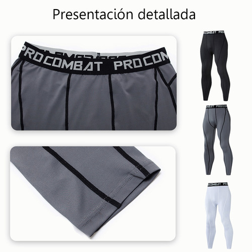 Imagen 7 de 9 de Calza Fitness Hombre De Compresión Y Evita Lesiones