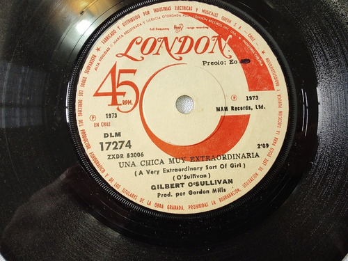 Vinilo Single De Gilbert O'sullivan Bajate - Una Chica (w145 (Usado)