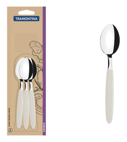 Set X 3 Cucharitas De Té Tramontina Ipanema Mango Gris