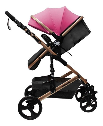 Imagen 5 de 5 de Cochecito de paseo Avanti Smile rosa con chasis color bronce