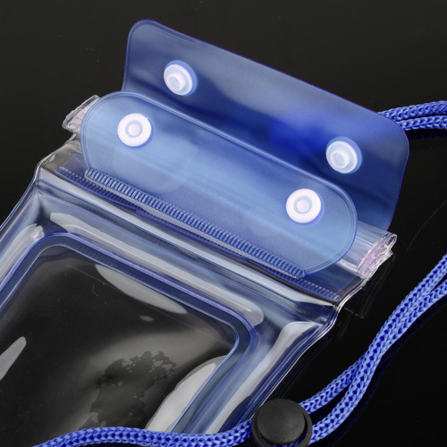 3 Bolsa Impermeable Para Teléfono Móvil, Bolsa Azul Oscuro