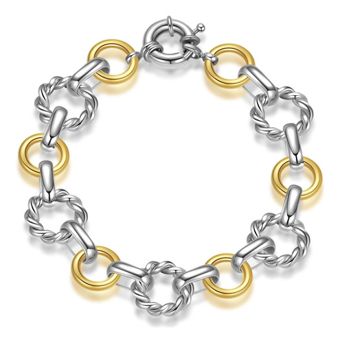 Two Tone Bracelet Silver And Gold Bracelets For Women Link B