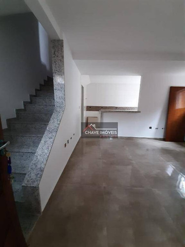 Imagem 2 de 30 de Sobreposta Recém Construída, Com 2 Dormitórios Suítes, 2 Vagas À Venda, 90 M² Por R$ 477.000 - Marapé - Santos/sp - So0137