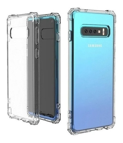 Capa anti impacto Hrebos antishock Anti Shock, Transparente, Protetora, Resistente, Atacado, Silicone transparente com design s10 para Samsung Galaxy S Galaxy s10 s10 lite s10 plus s10e de 1 unidade