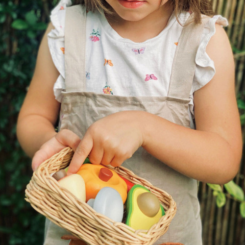 Juego Canasta Cesta De Verduras De Madera Tl8290