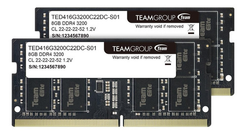  Memória Teamgroup Elite 16gb (2x8gb) 3200mhz Para Notebook