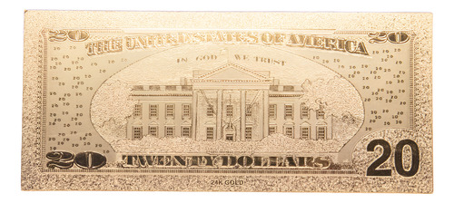 Cedula 20 Dolares Usd Antiga Dourada Comemoração Wall Street
