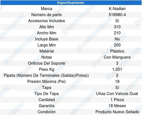 Deposito Anticongelante Pacifica V6 4.0l 06 A 08 8601303