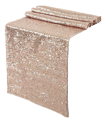 Caminos De Mesa M Sparkly Con Lentejuelas Doradas Rosas De 1