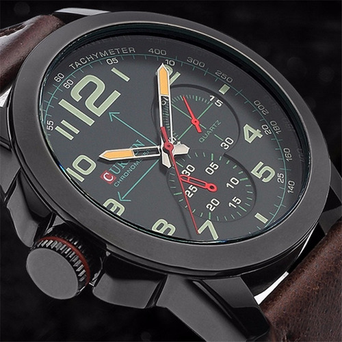 Relógio Masculino Curren Grátis Pulseira Metal Silicone