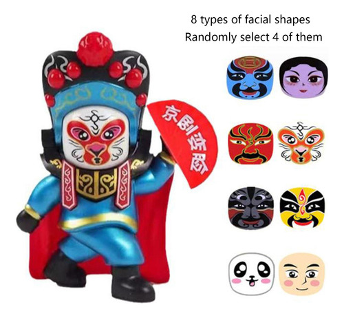 Boneca De Ópera Chinesa Estátua Mudança De Rosto Azul