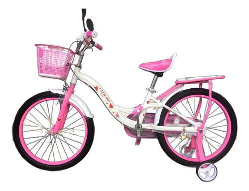 Bicicleta Niña Rodado 20 C/ Canasto Y Parrilla-mundomotos.uy