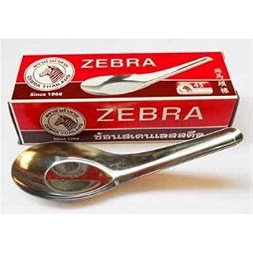 10 Pack 12 Pcs Zebra Tailand Chino Asia Sopa Arroz Cuchara