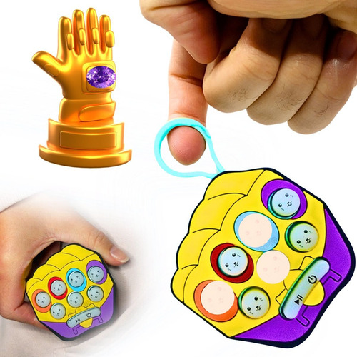 Brinquedo Anti-stress Popit Game Estampado Chaveiro 2 Em 1 Cor Manopla De Joias