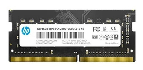 Memoria Ram Sodimm Hp 8gb Ddr4 2666 7eh98aa Acuario