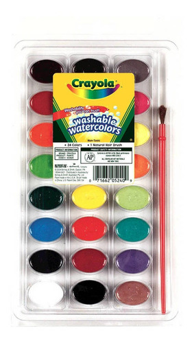 Acuarelas Lavables Crayola De 24 Colores Y 1 Pincel