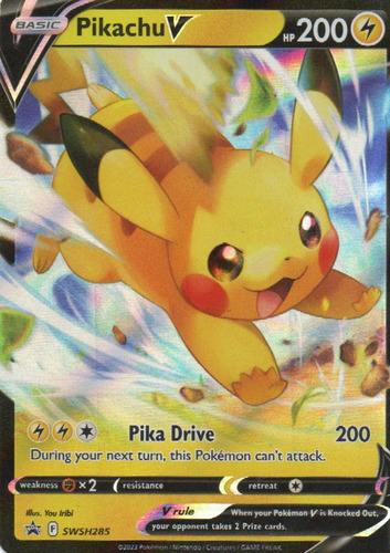 Pikachu V Carta Poke Swsh En 285 Promo Cards