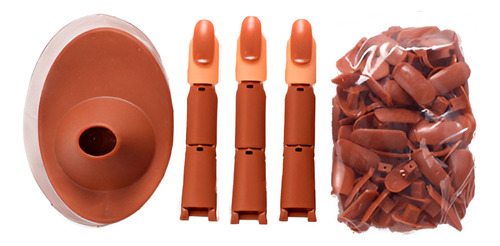 Kit 3 Dedos De Practica Con Base + 100 Uñas P/entrenamiento