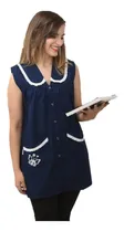 Comprar Guardapolvos Maestras Azul Marino Con Canesu