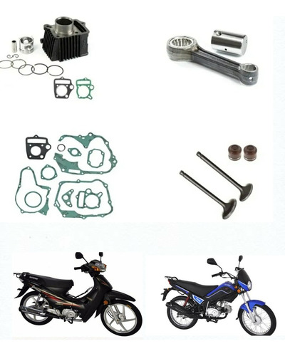 Kit Motor 90cc Biela Junta Valvulas Shineray Xy 50cc Q Cross