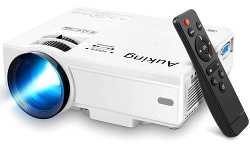 Auking Mini Projector 2021 Proyector De Video Portatil Actua Color Blanco 110V