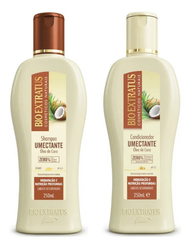 Shampoo Condicionador 250ml Bio Extratus Umectante Óleo Coco