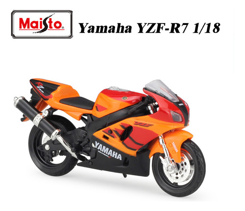 Yamaha Yzf R1 Miniatura Metal Moto Con Base Expositora 1/18